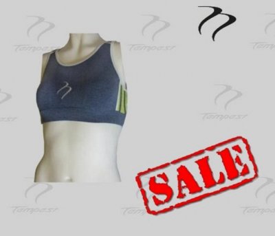 Grey Cotton Lycre Crop Top